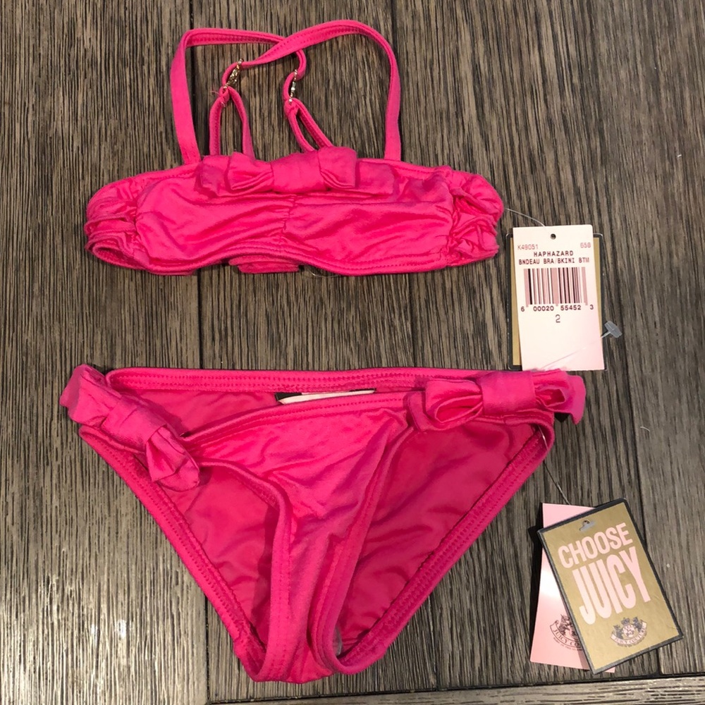 Juicy Couture Beach Baby Pink Bikini Size 2
